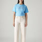 Women's Off White Wide Leg Fit High Rise Cinched Jeans - 20 View