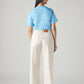 Women's Off White Wide Leg Fit High Rise Cinched Jeans - 20 View