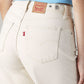 Women's Off White Wide Leg Fit High Rise Cinched Jeans - 20 View