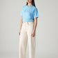 Women's Off White Wide Leg Fit High Rise Cinched Jeans - 20 View