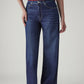 Women's Dark Indigo Wide Leg Fit High Rise Cinched Jeans - 20 View
