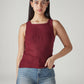 Women's Solid Slim Fit Ribbed Top - Styleshot View