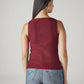 Women's Solid Slim Fit Ribbed Top - Back View