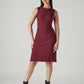 Women's Textured Regular Fit Ribbed Dress - Styleshot View