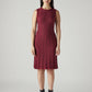 Women's Textured Regular Fit Ribbed Dress - Front View