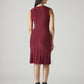 Women's Textured Regular Fit Ribbed Dress - Back View