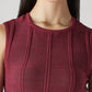 Women's Textured Regular Fit Ribbed Dress - Detail View