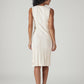 Women's Textured Regular Fit Ribbed Dress - Back View