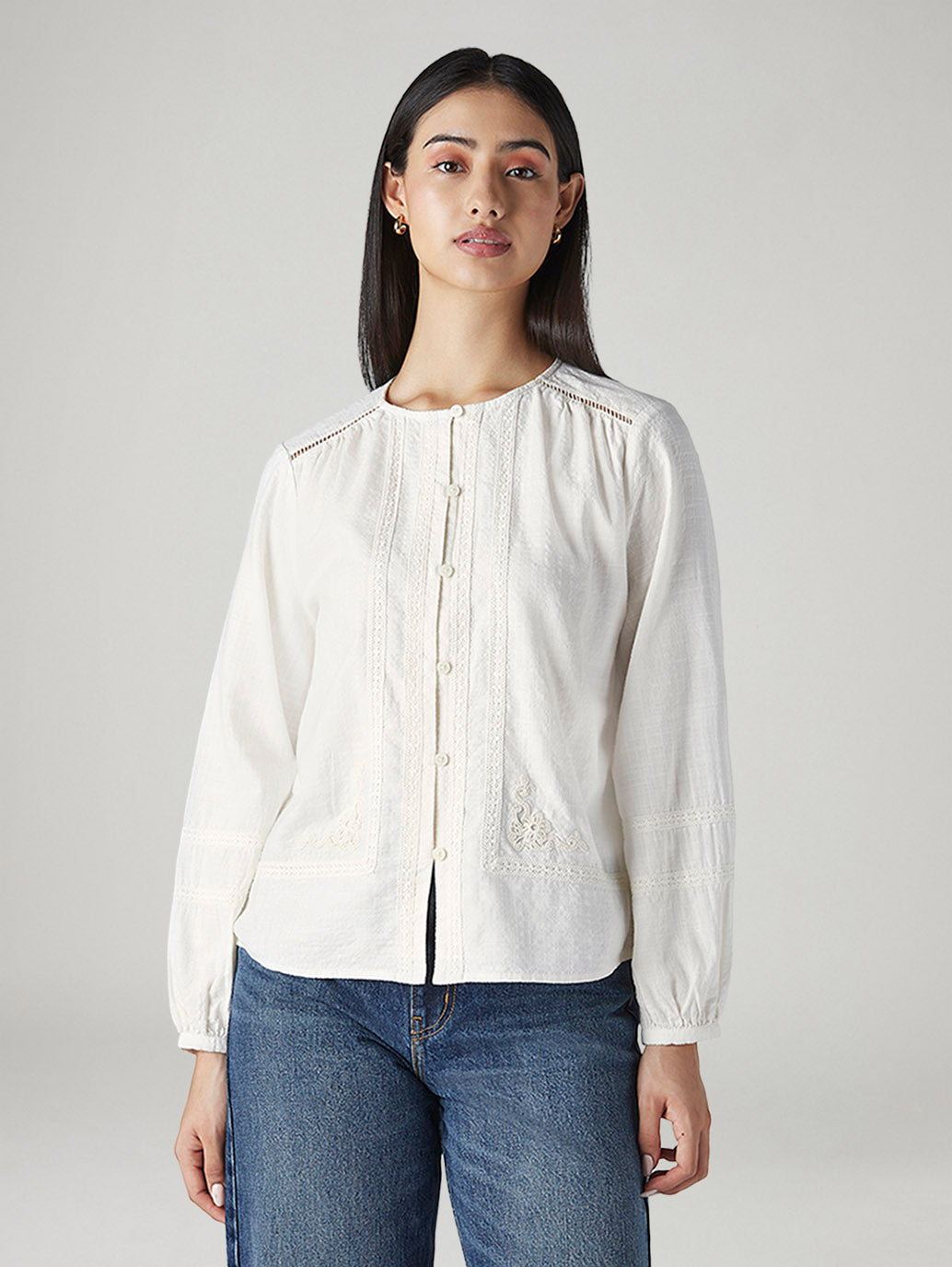 Women's Embroidered Regular Fit Top - 20 View