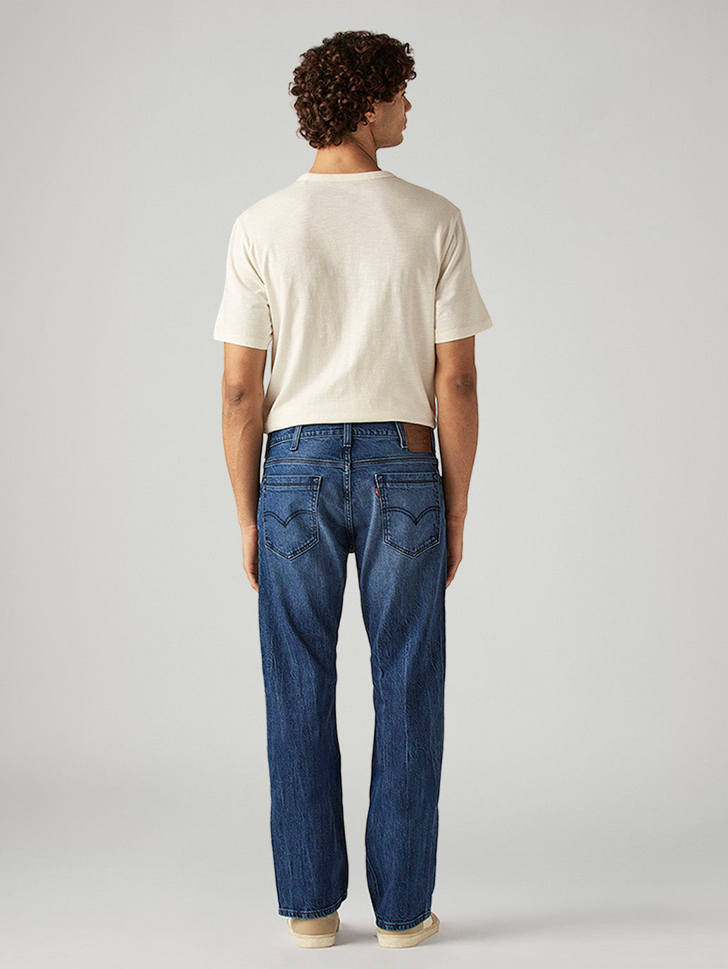 Men's 517 Blue Bootcut Fit Mid Rise Hyper Stretch Jeans - Back View