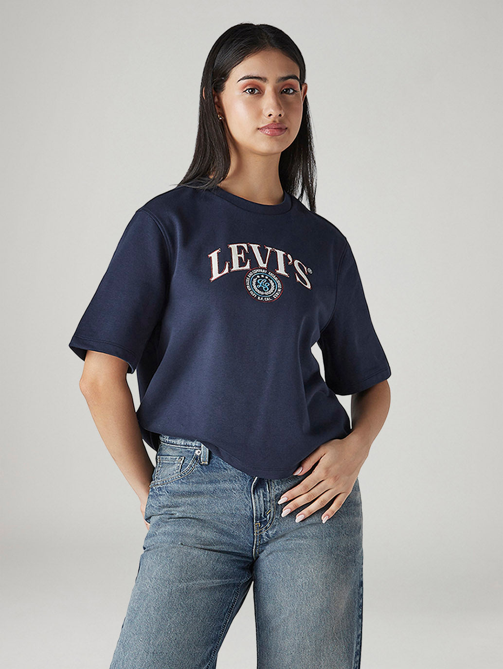 Women's Embroidered Relaxed Fit T-Shirt