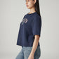 Women's Embroidered Relaxed Fit T-Shirt - Side View