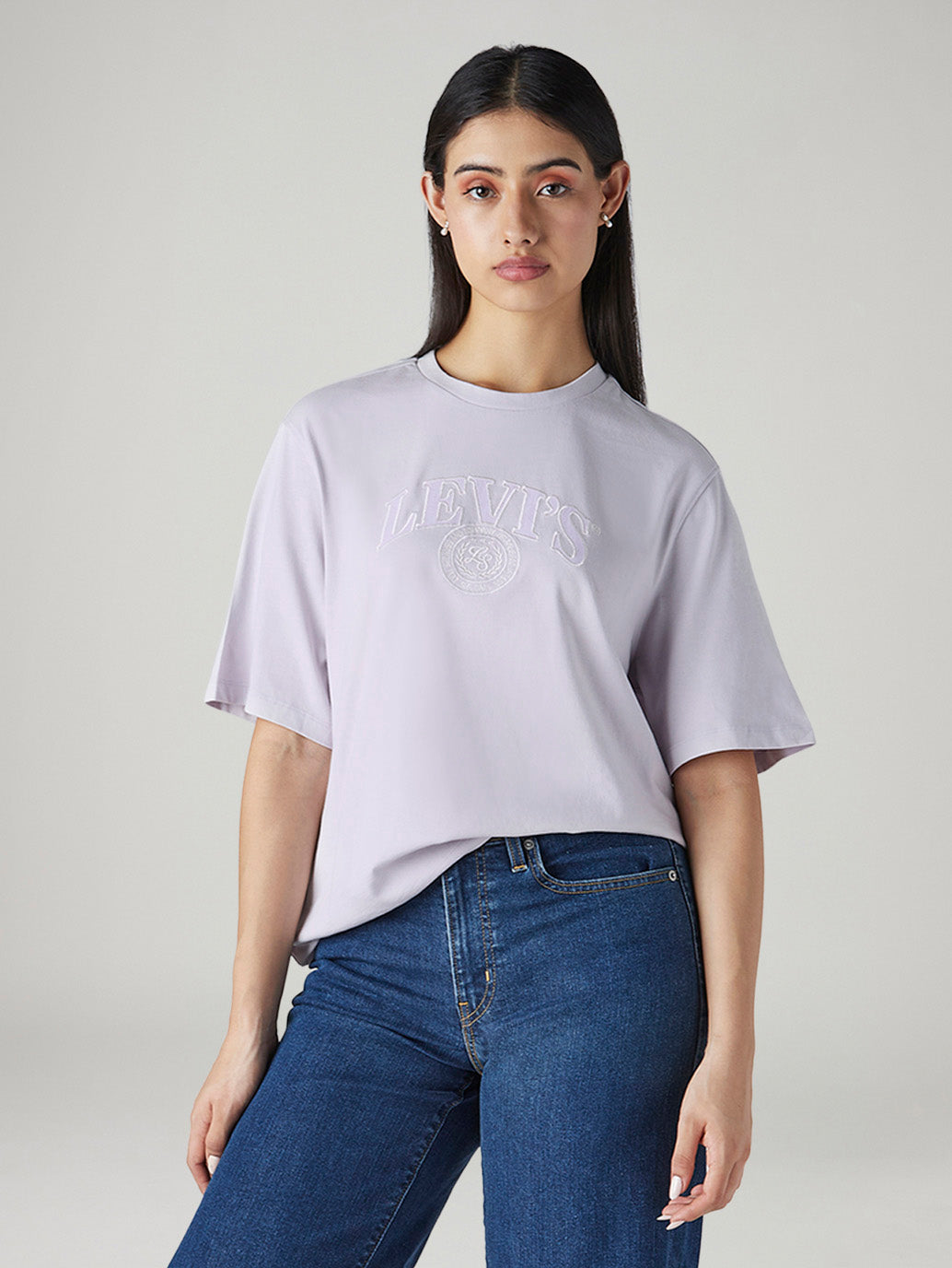Women's Embroidered Relaxed Fit T-Shirt