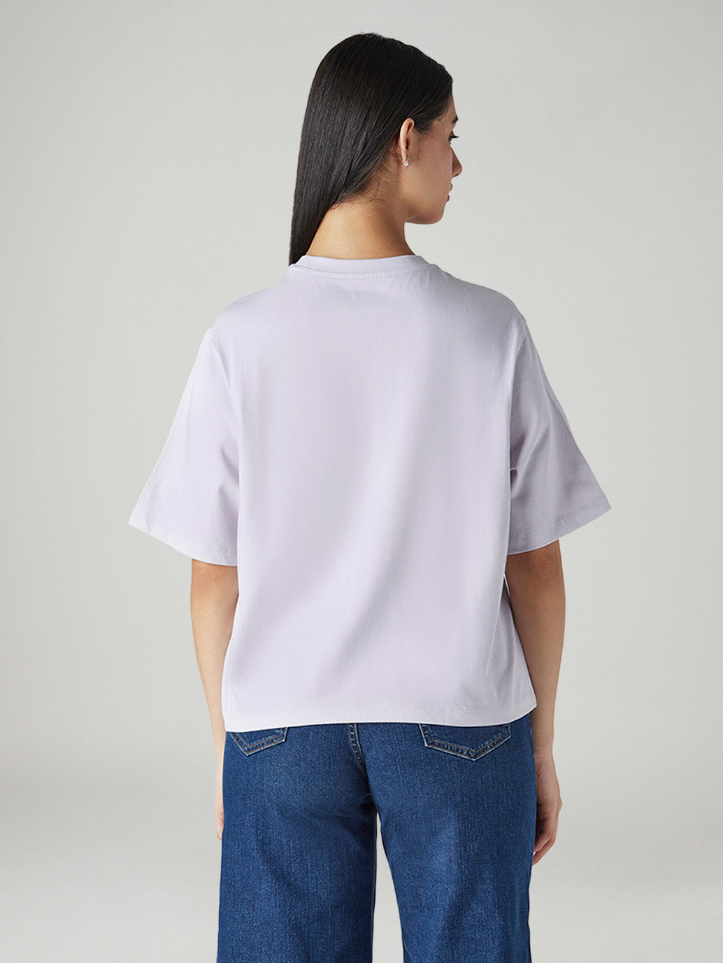 Women's Embroidered Relaxed Fit T-Shirt - Back View