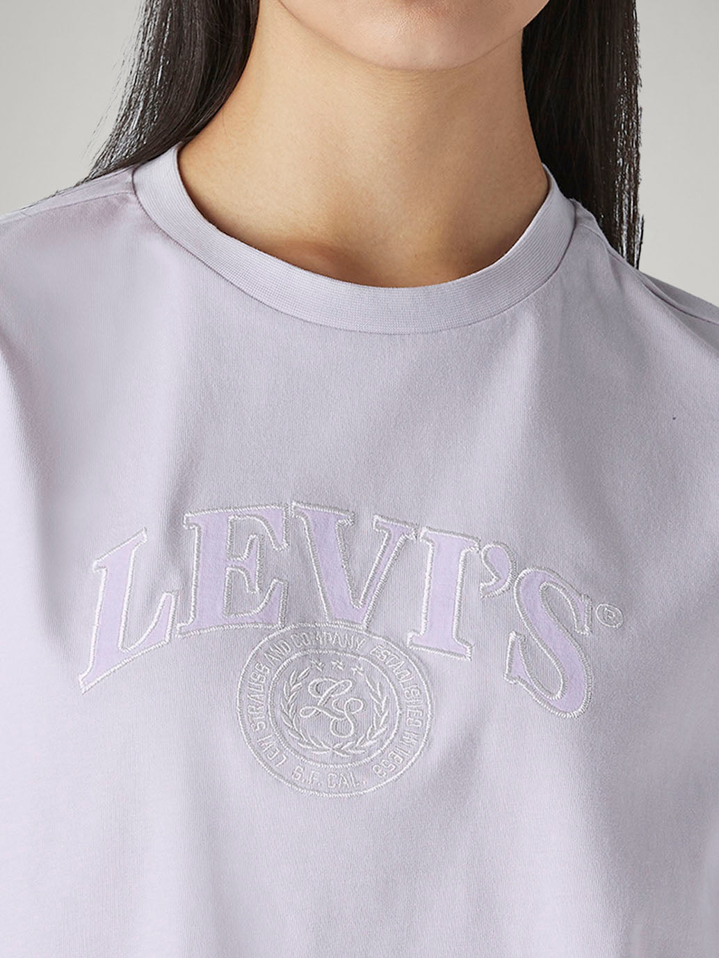Women's Embroidered Relaxed Fit T-Shirt - Detail View