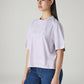 Women's Embroidered Relaxed Fit T-Shirt - Side View