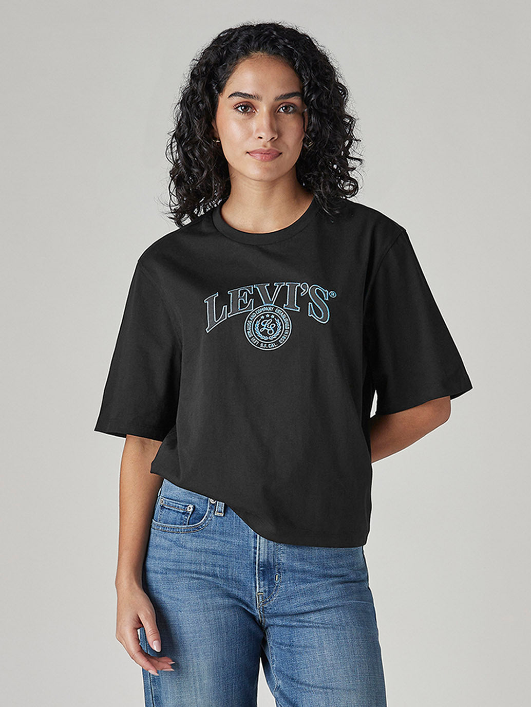 Women's Embroidered Relaxed Fit T-Shirt