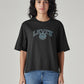 Women's Embroidered Relaxed Fit T-Shirt - Front View