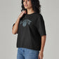 Women's Embroidered Relaxed Fit T-Shirt - Side View
