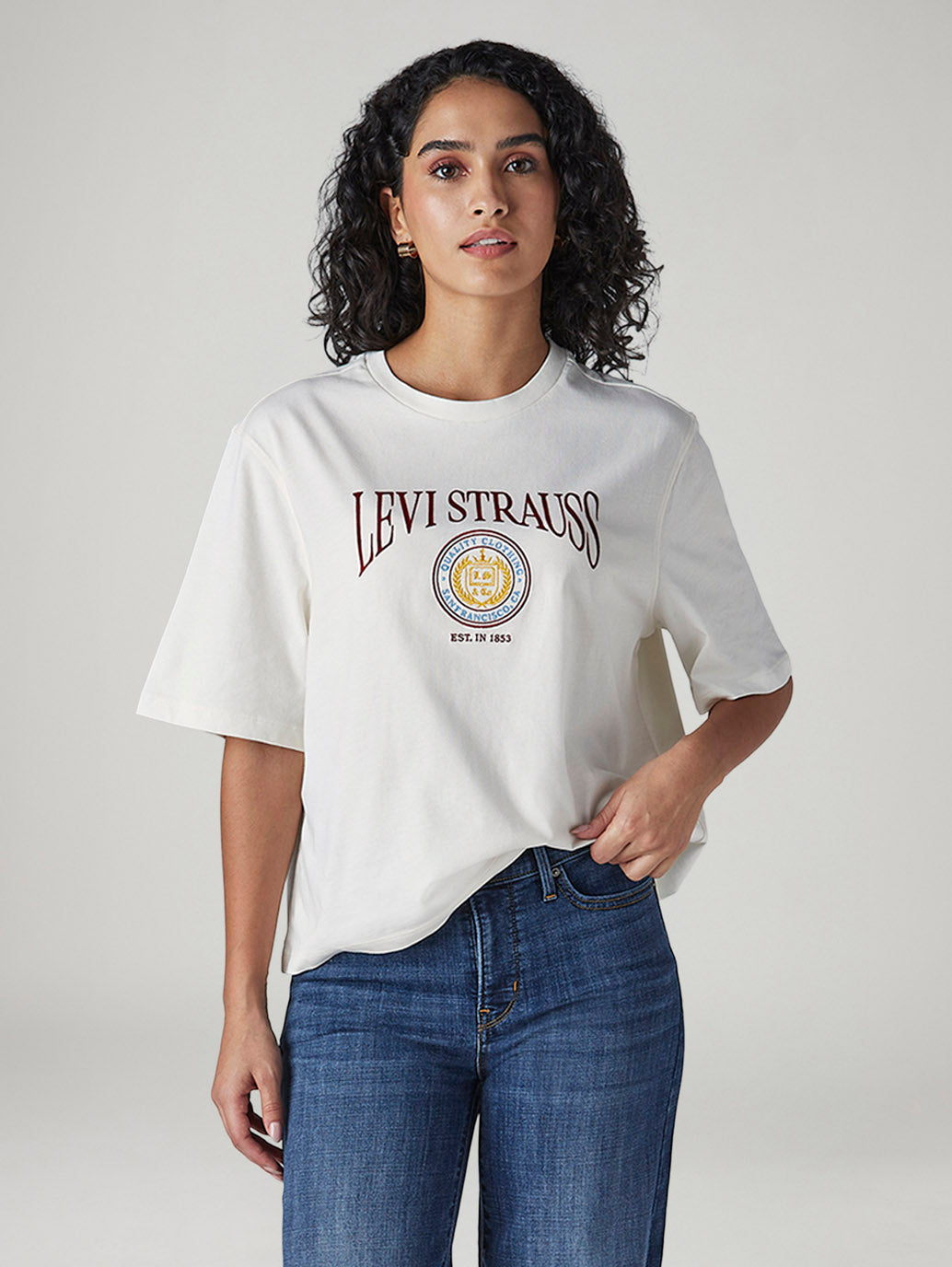 Women's Embroidered Relaxed Fit T-Shirt