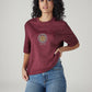 Women's Embroidered Relaxed Fit T-Shirt - Styleshot View