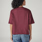 Women's Embroidered Relaxed Fit T-Shirt - Back View