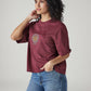 Women's Embroidered Relaxed Fit T-Shirt - Side View