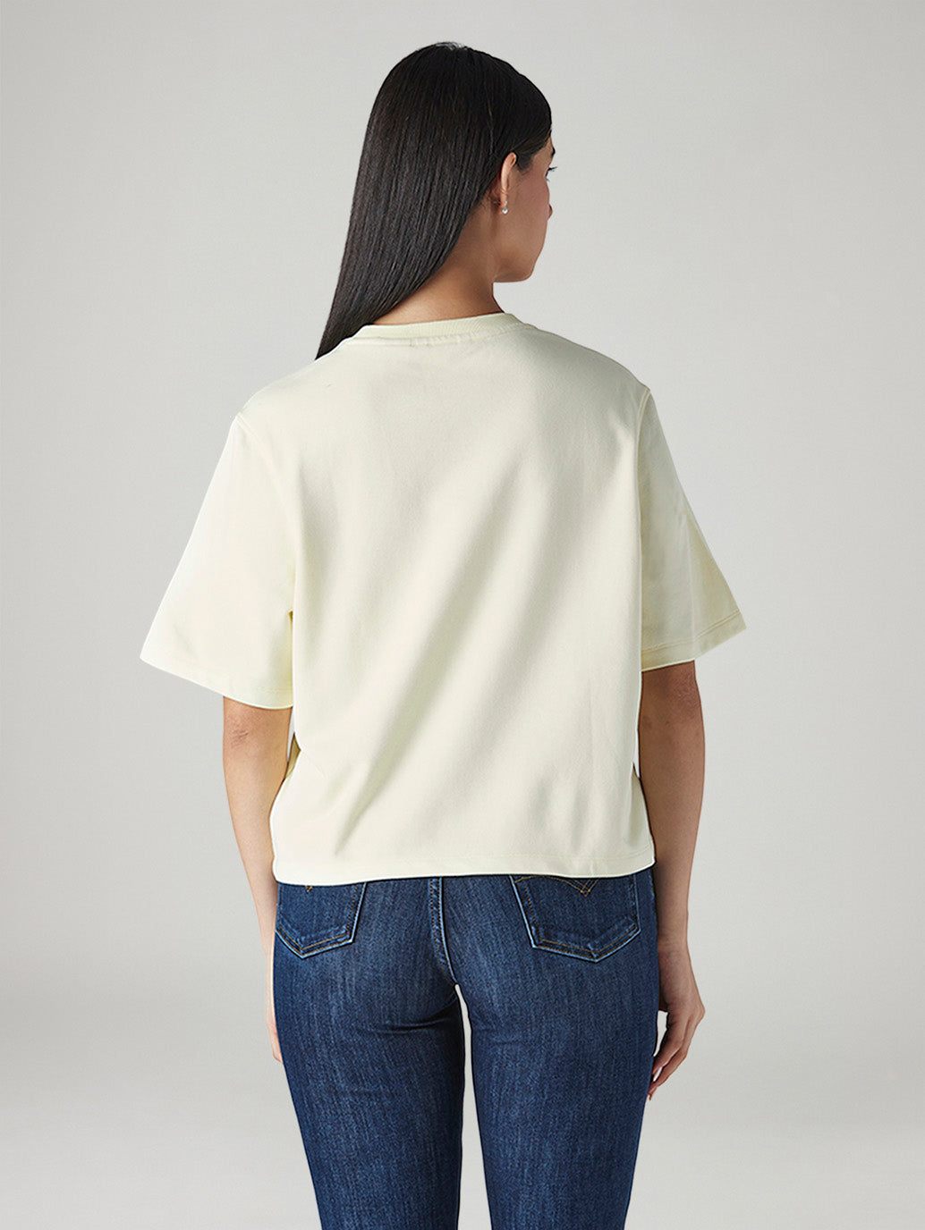 Women's Embroidered Relaxed Fit T-Shirt - Back View