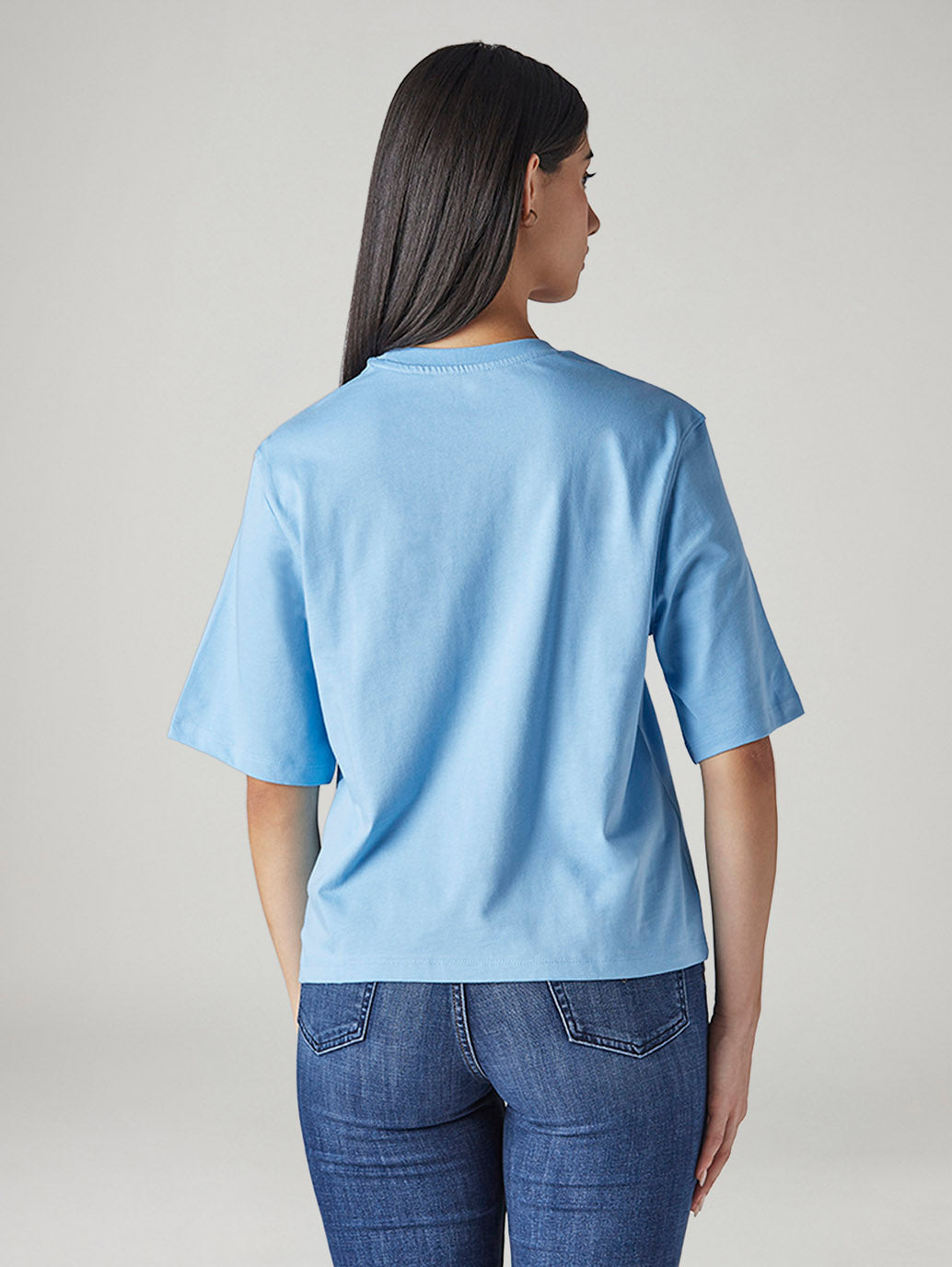 Women's Graphic Print Relaxed Fit T-Shirt - Back View
