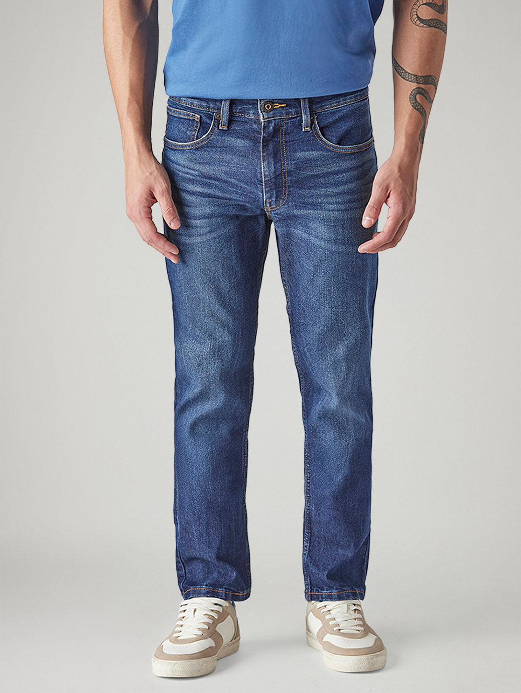 Men's 511 Indigo Slim Fit Mid Rise Jeans - Front View