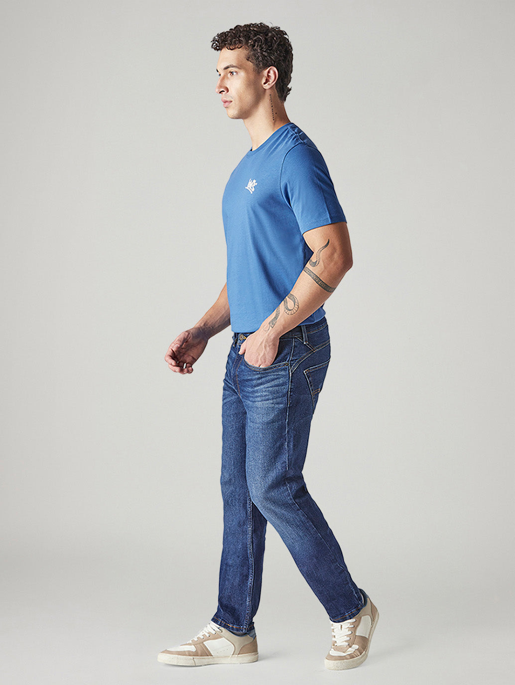 Men's 511 Indigo Slim Fit Mid Rise Jeans - Side View