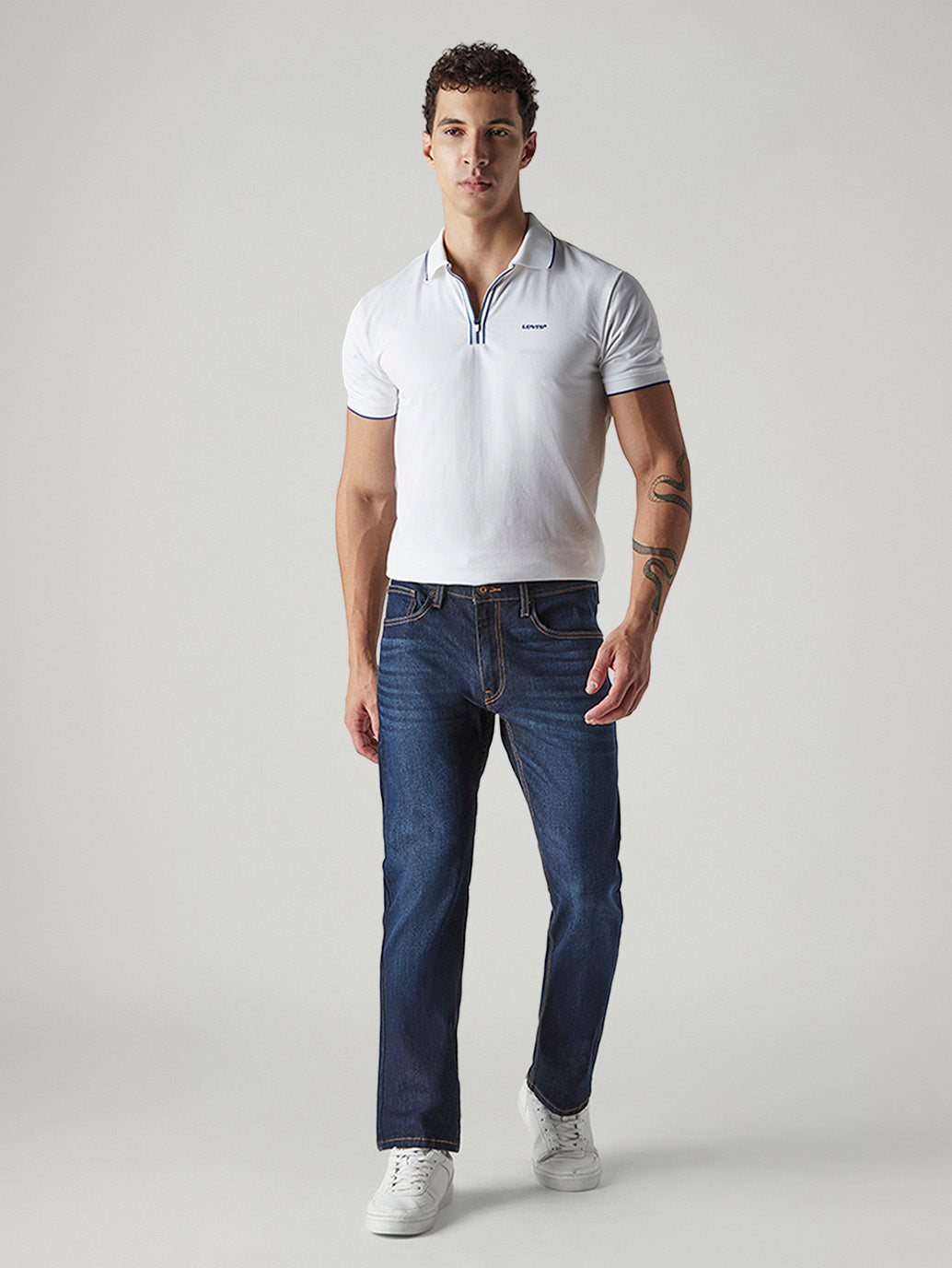 Men's 513 Indigo Slim Straight Fit Mid Rise Jeans