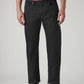 Men's 505 Black Straight Fit Mid Rise Redloop Jeans - Front View