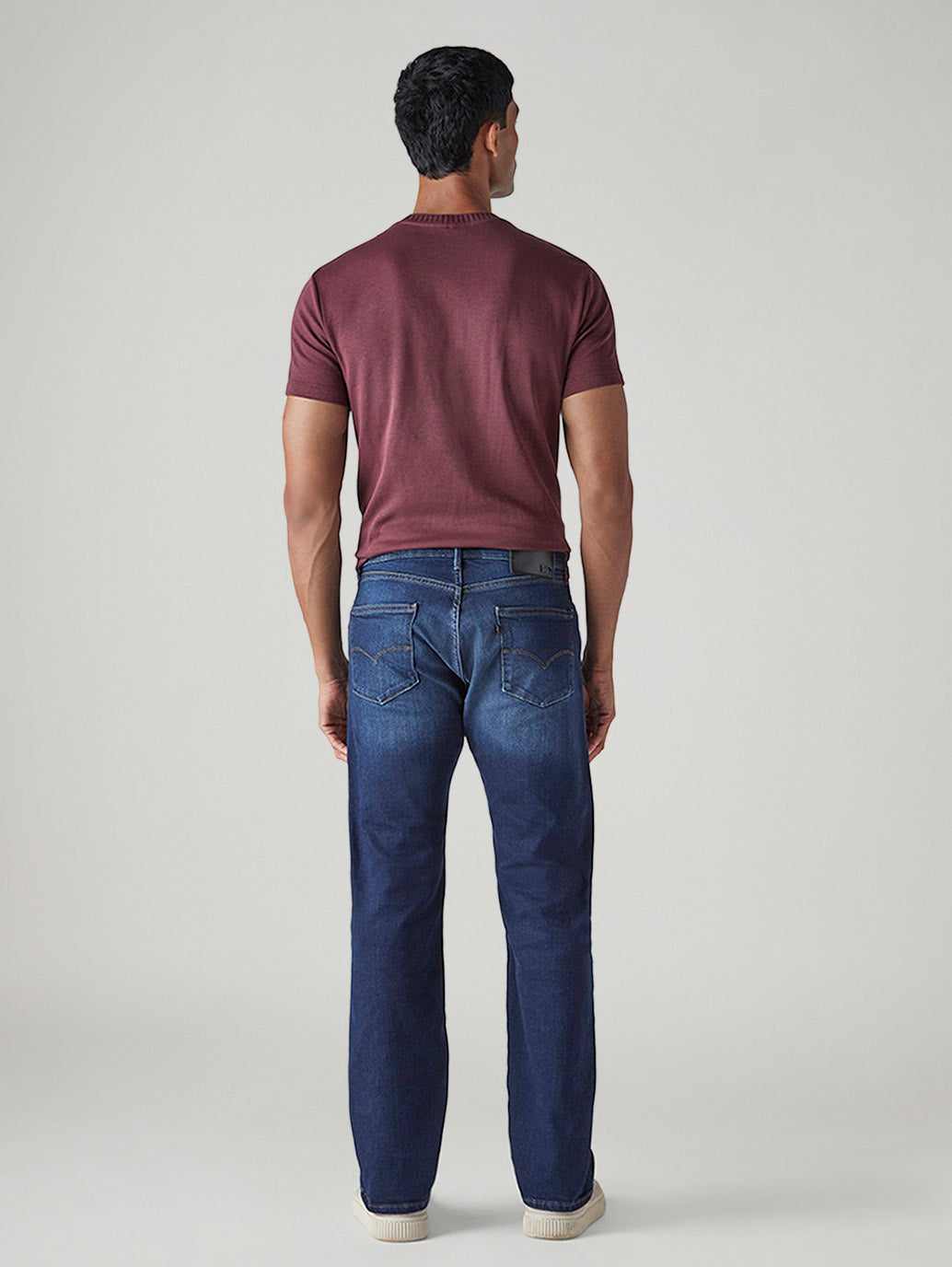 Men's 505 Blue Straight Fit Mid Rise Redloop Jeans - 20 View