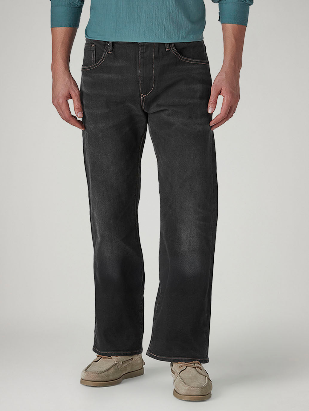 Men's 513 Black Slim Straight Fit Mid Rise Redloop Jeans - 20 View