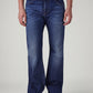 Men's 517 Dark Blue Bootcut Fit Mid Rise Redloop Jeans - Front View