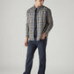 Men's Redloop 527 Navy Bootcut Fit Mid Rise Jeans - Styleshot View