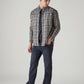 Men's Redloop 527 Navy Bootcut Fit Mid Rise Jeans - Logo View