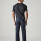 Men's Redloop 527 Navy Bootcut Fit Mid Rise Jeans - Back View