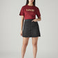 Women's Black Regular Fit Mid Rise Skirt - Front View