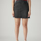 Women's Black Regular Fit Mid Rise Skirt - Front View