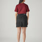 Women's Black Regular Fit Mid Rise Skirt - Back View
