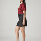 Women's Black Regular Fit Mid Rise Skirt - Side View