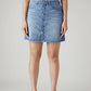 Women's Blue Regular Fit Mid Rise Skirt - Front View