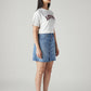 Women's Blue Regular Fit Mid Rise Skirt - Side View