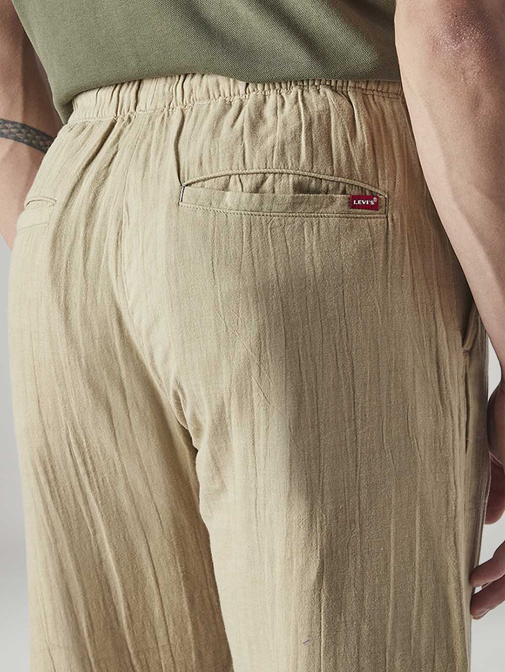 Men's Khaki Tapered Fit Mid Rise Pull On Chinos - 20 View