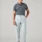 Men's Blue Tapered Fit Mid Rise Pull On Chinos - Front View
