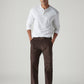 Men's 555 Brown Relaxed Straight Fit Mid Rise Corduroy Chinos - Front View