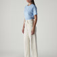 Women's Off White Wide Leg Fit High Rise Cinch Trouser - Side View