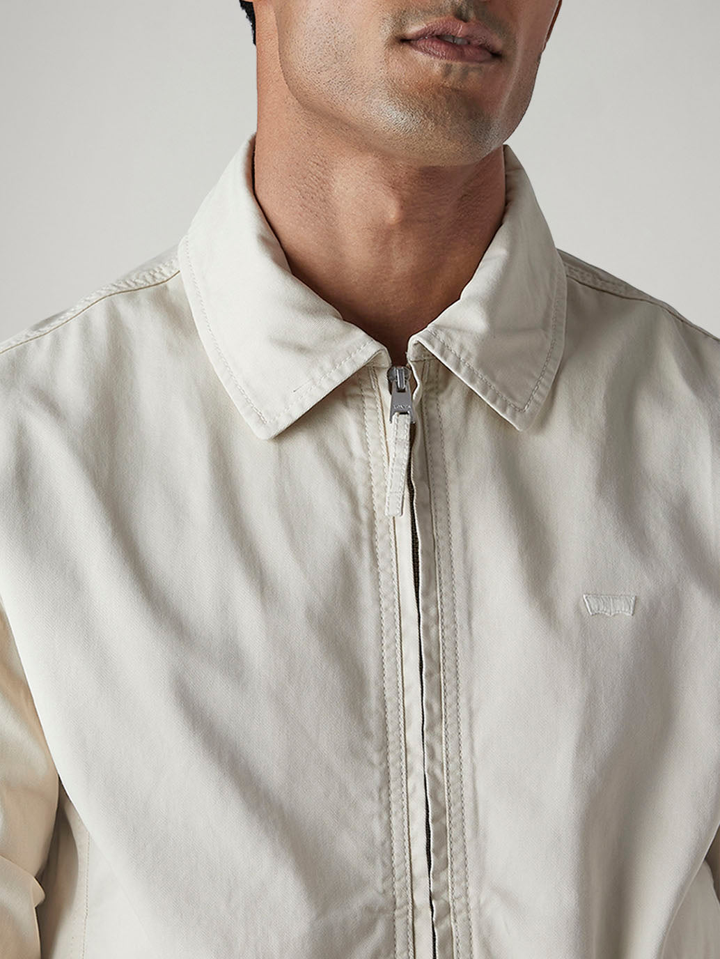Men's Solid Regular Fit Jacket - Detail View